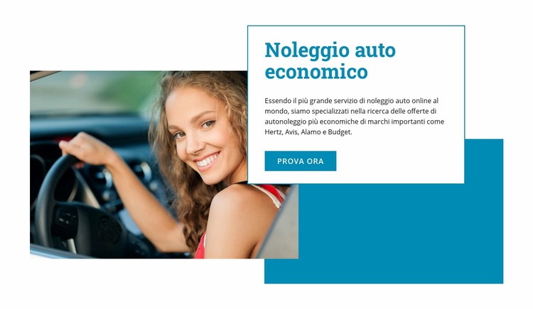 Noleggio auto economico Mockup del sito web