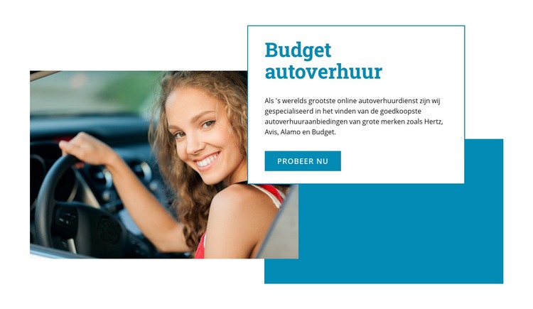 Budget autoverhuur Website ontwerp