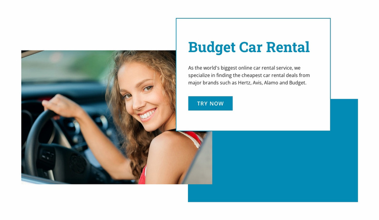 Budget car rental  Landing Page