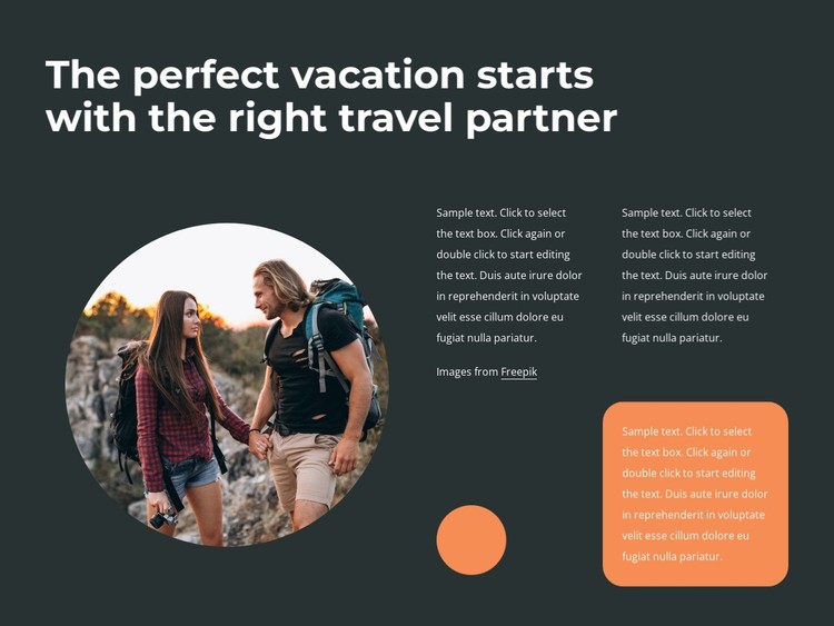 The perfect vacations CSS Template