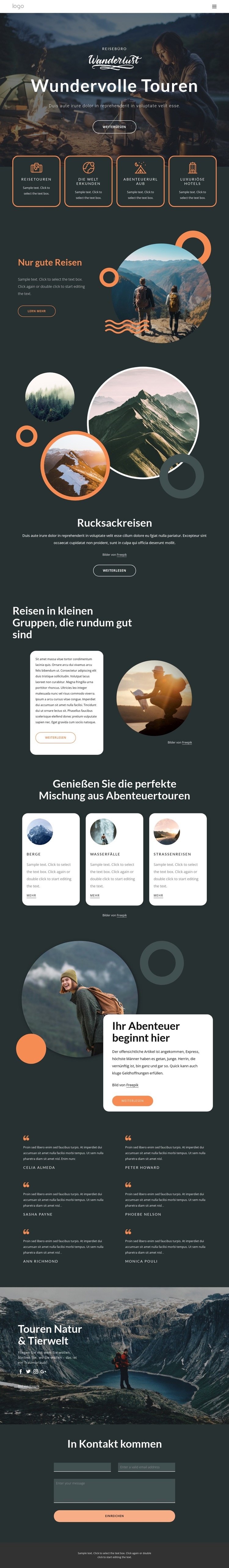 Gutes Reisebüro, mit dem man zusammenarbeiten kann HTML Website Builder