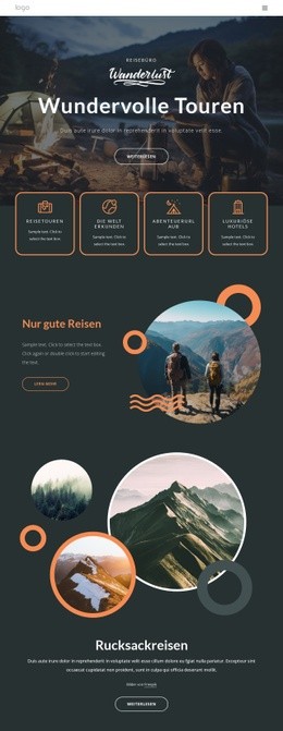 Website-Design Für Gutes Reisebüro, Mit Dem Man Zusammenarbeiten Kann