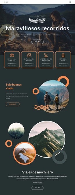 Diseño De Sitio Web Para Buena Agencia De Viajes Para Trabajar