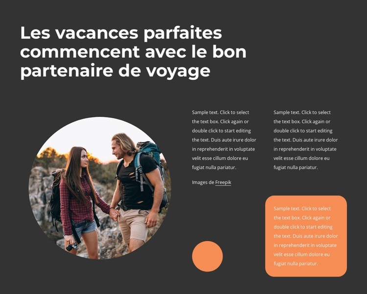 Les vacances parfaites Modèle CSS