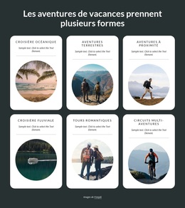 Superbe Thème WordPress Pour Les Aventures De Vacances Prennent De Nombreuses Formes