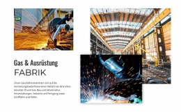 Atemberaubendes Webdesign Für Gas- Und Ausrüstungsfabrik