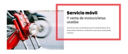 Ventas De Motocicletas De Servicio Móvil Plantilla CSS