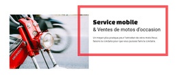 Modèle Web Réactif Pour Vente De Motos De Service Mobile