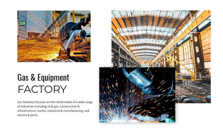 Gas and equipment factory  HTML5 Template