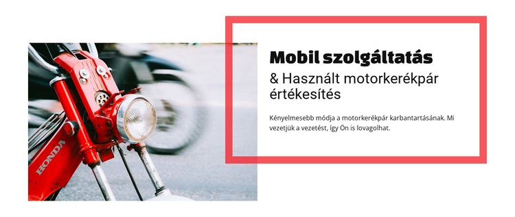 Mobilszerviz Motorkerékpár értékesítés CSS sablon