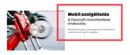 Mobilszerviz Motorkerékpár Értékesítés - Egyszerű Kialakítás