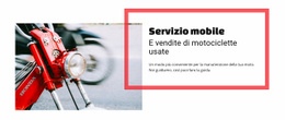 Vendita Di Motociclette Di Servizio Mobile - Modello Di Wireframe