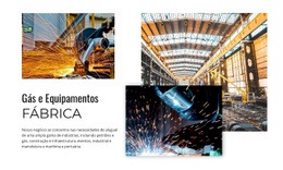 Web Design Incrível Para Fábrica De Gás E Equipamentos