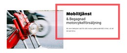 Anpassade Teckensnitt, Färger Och Grafik För Mobil Service Motorcykelförsäljning
