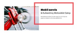 Mobil Servis Motosiklet Satışı - Bir Sayfalık Şablon