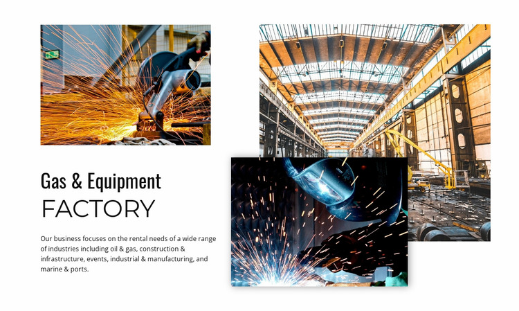 Gas and equipment factory  Website Mockup
