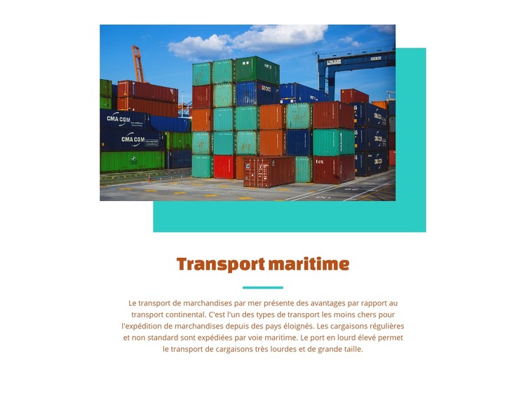 Services de transport maritime Modèle CSS