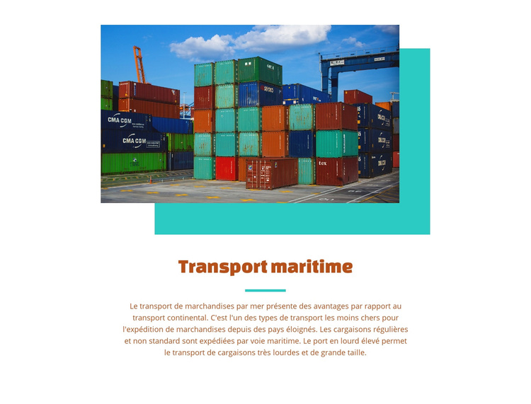 Services de transport maritime Thème WordPress
