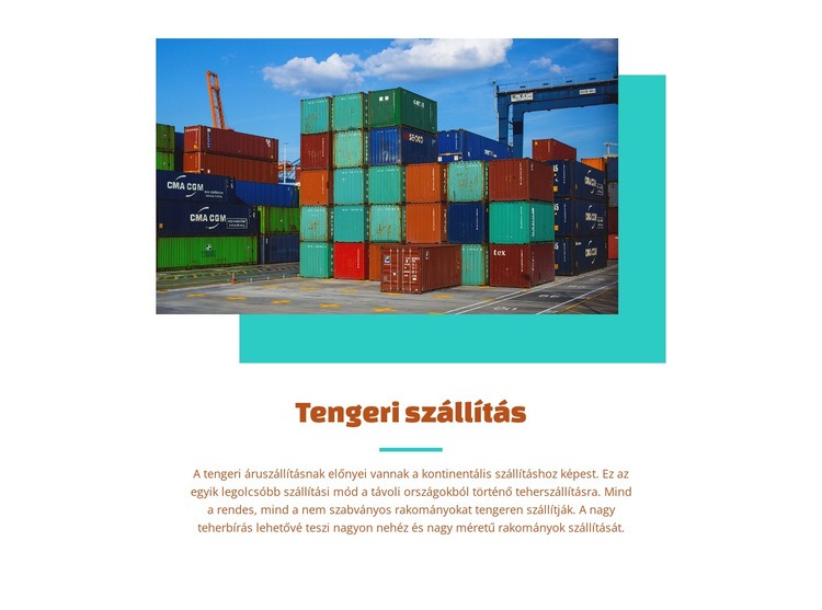 Tengeri szállítási szolgáltatások HTML Sablon