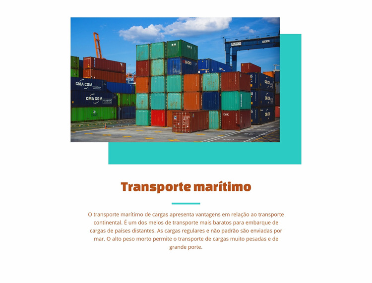 Serviços de transporte marítimo Template Joomla