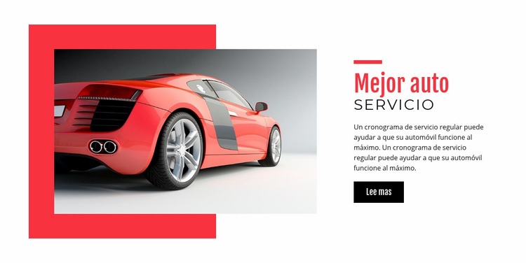 El mejor servicio de coche Creador de sitios web HTML