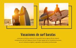 Vacaciones De Surf Baratas - Descarga De Plantilla HTML