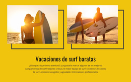 Vacaciones De Surf Baratas: Tema De WordPress Fácil De Usar