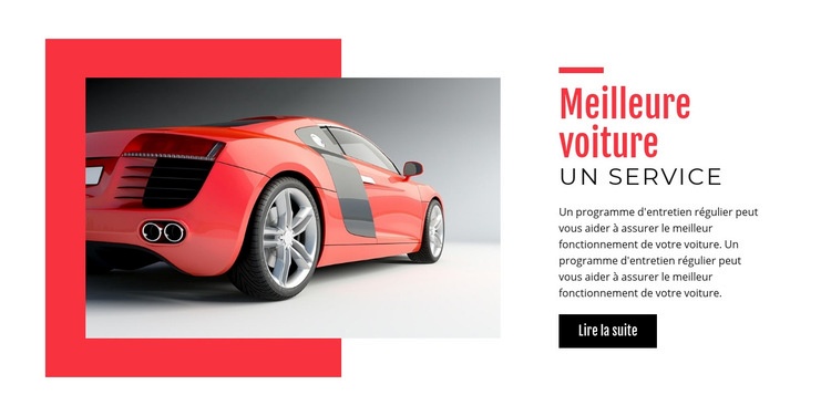 Meilleur service de voiture Conception de site Web