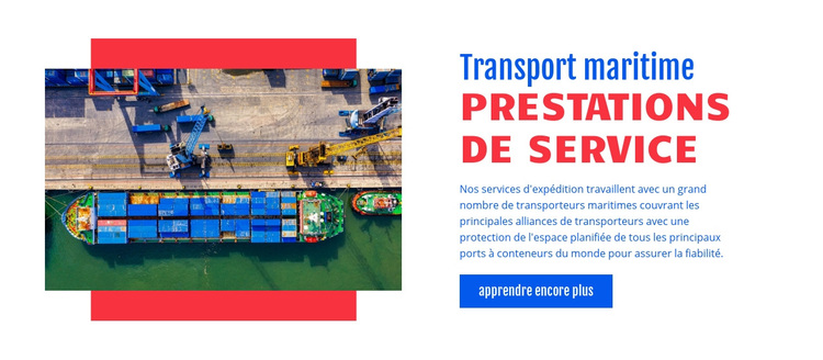 Transport maritime Thème WordPress