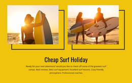 Cheap Surf Holiday - Joomla Template Inspiration