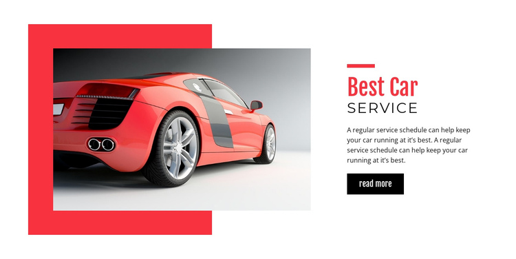 Best car service  One Page Template