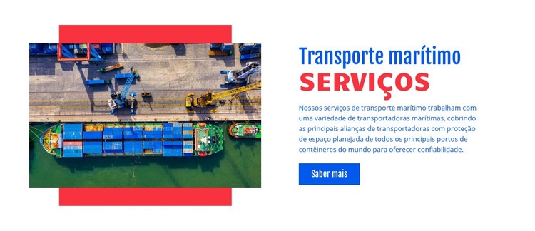 Transporte marítimo Design do site