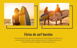 Férias De Surf Baratas - Criar Maquete De Página Web