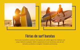 Férias De Surf Baratas - Melhor Modelo De Site