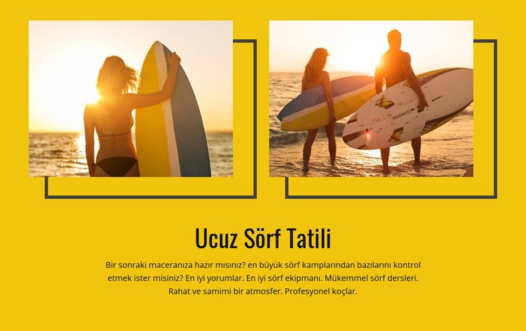 Ucuz sörf tatili CSS Şablonu