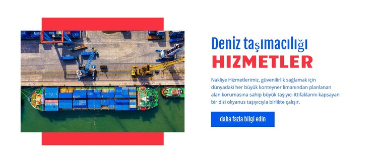 Deniz taşımacılığı Html Web Sitesi Oluşturucu