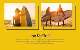 Ucuz Sörf Tatili Html5 Duyarlı Şablon