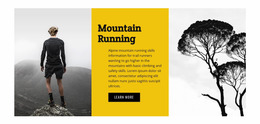 Travel Mountain Running - HTML Web Page Builder