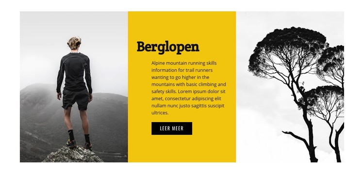 Reis berglopen CSS-sjabloon