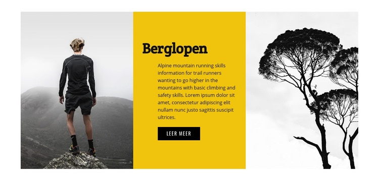 Reis berglopen Website ontwerp