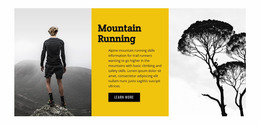 Travel Mountain Running - Website Mockup For Any Device