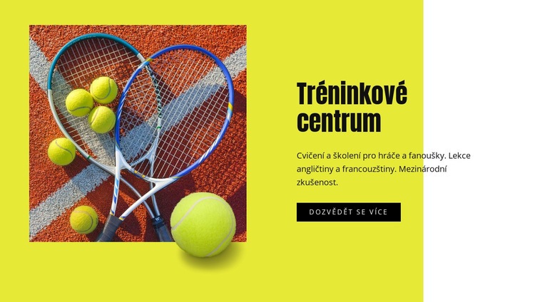 Tenisové tréninkové centrum Šablona