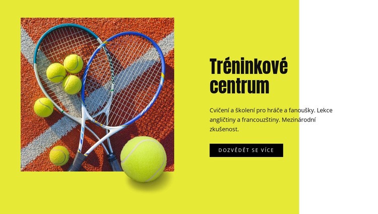 Tenisové tréninkové centrum Webový design