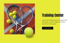 Tennis Training Center Landing Page Template