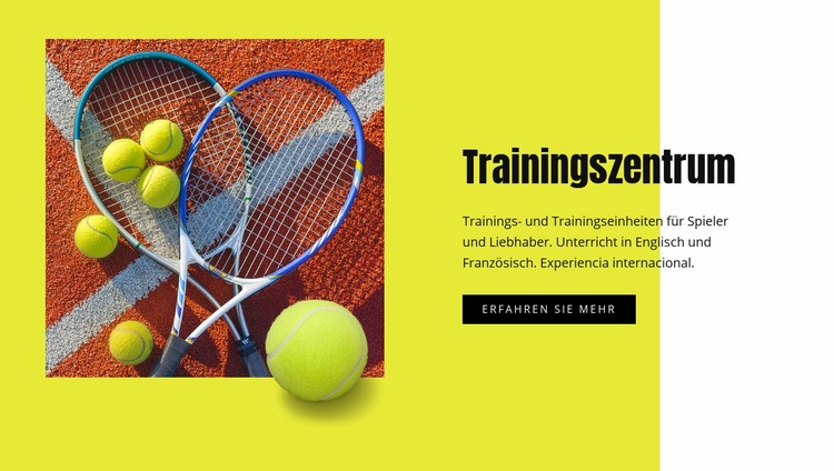 Tennistrainingszentrum HTML5-Vorlage