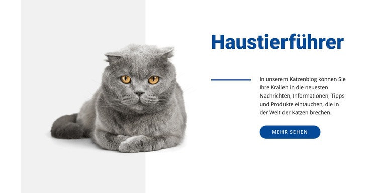 Haustierführer HTML5-Vorlage