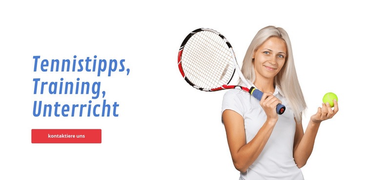 Tennistipps, Training, Unterricht HTML5-Vorlage