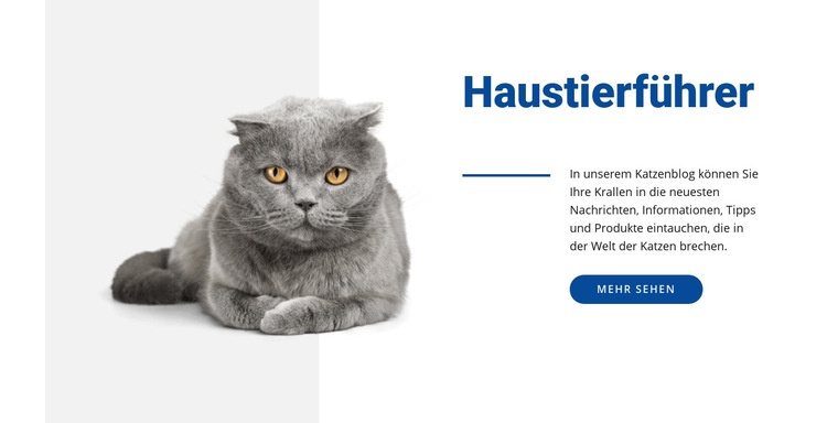 Haustierführer Website Builder-Vorlagen
