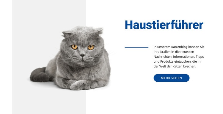 Haustierführer Website-Vorlage
