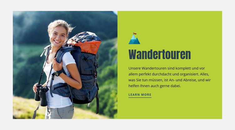 Wandertouren Landing Page